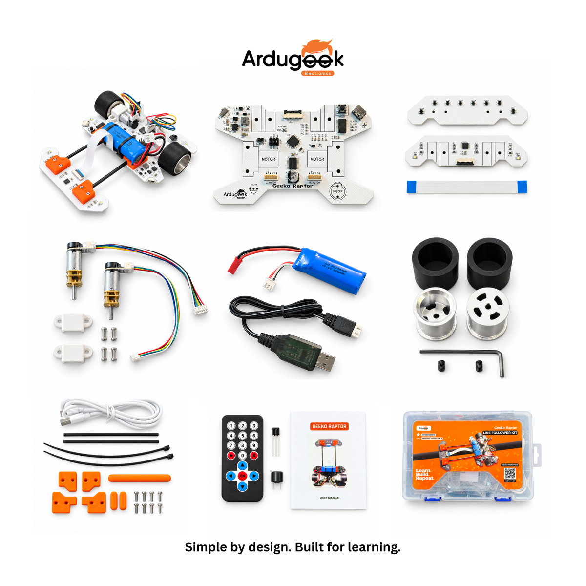 Geeko Raptor Line Follower Robotics Kit